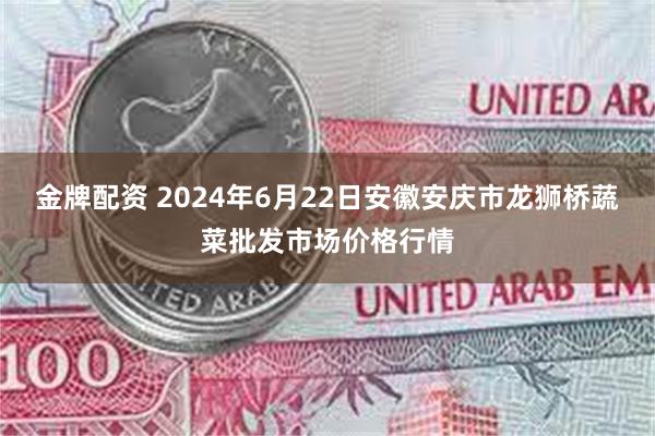 金牌配资 2024年6月22日安徽安庆市龙狮桥蔬菜批发市场价格行情