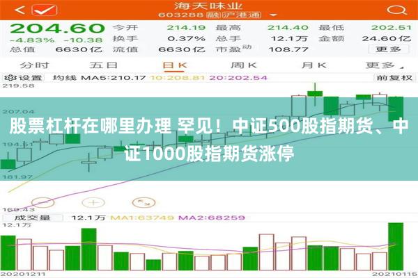 股票杠杆在哪里办理 罕见！中证500股指期货、中证1000股指期货涨停