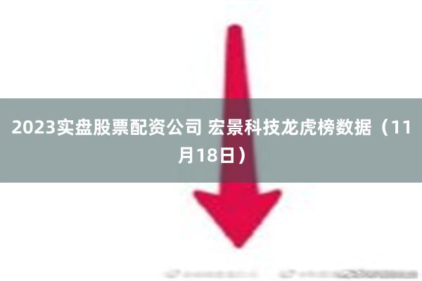 2023实盘股票配资公司 宏景科技龙虎榜数据（11月18日）